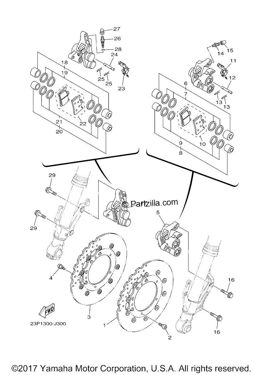 Diagrama de FRONT BRAKE CALIPER