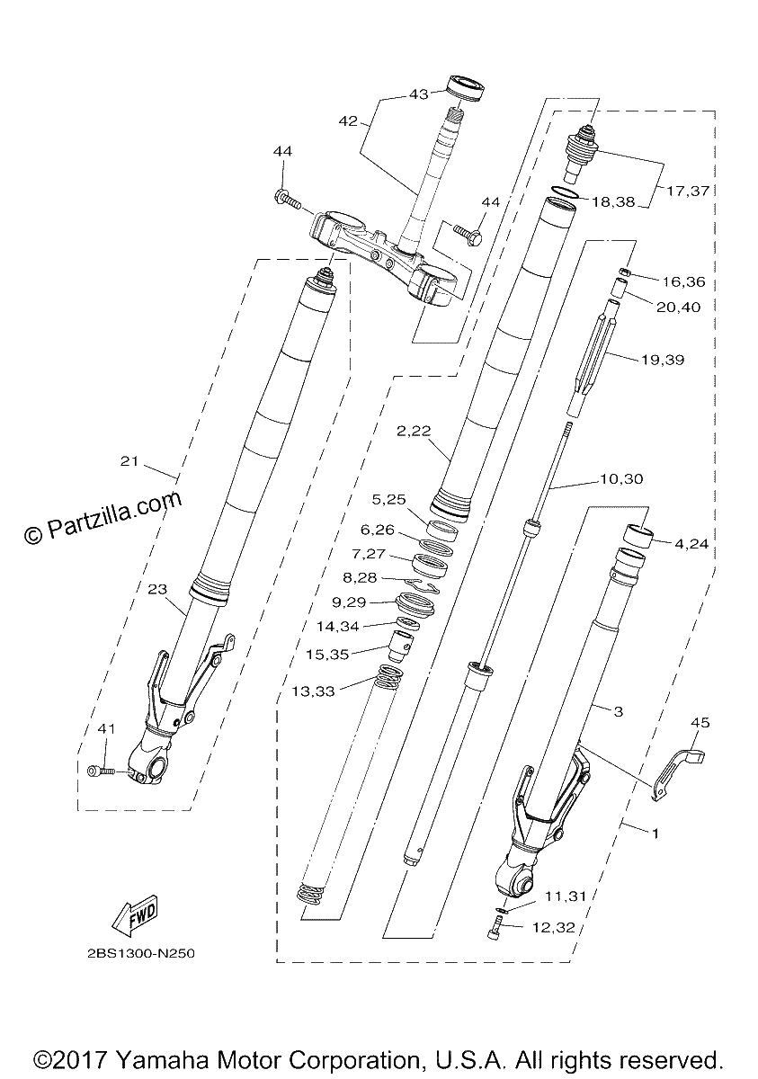 Diagrama de FRONT FORK