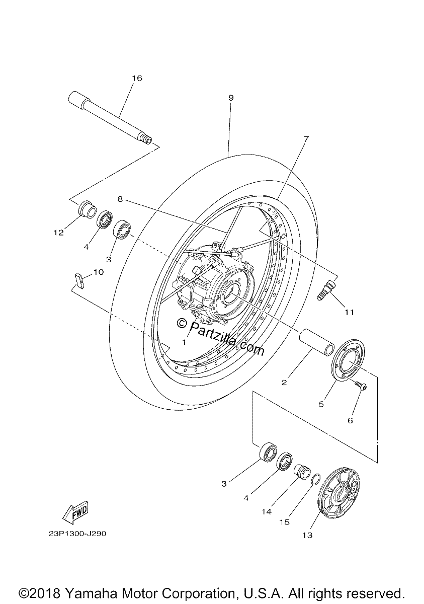Diagrama de FRONT WHEEL