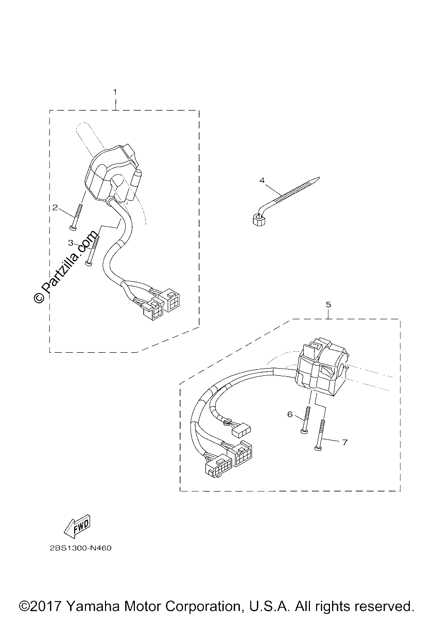 Diagrama de HANDLE SWITCH LEVER