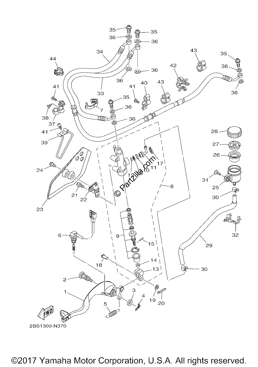 Diagrama de REAR MASTER CYLINDER