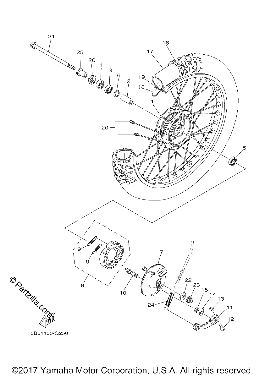 Diagrama de FRONT WHEEL