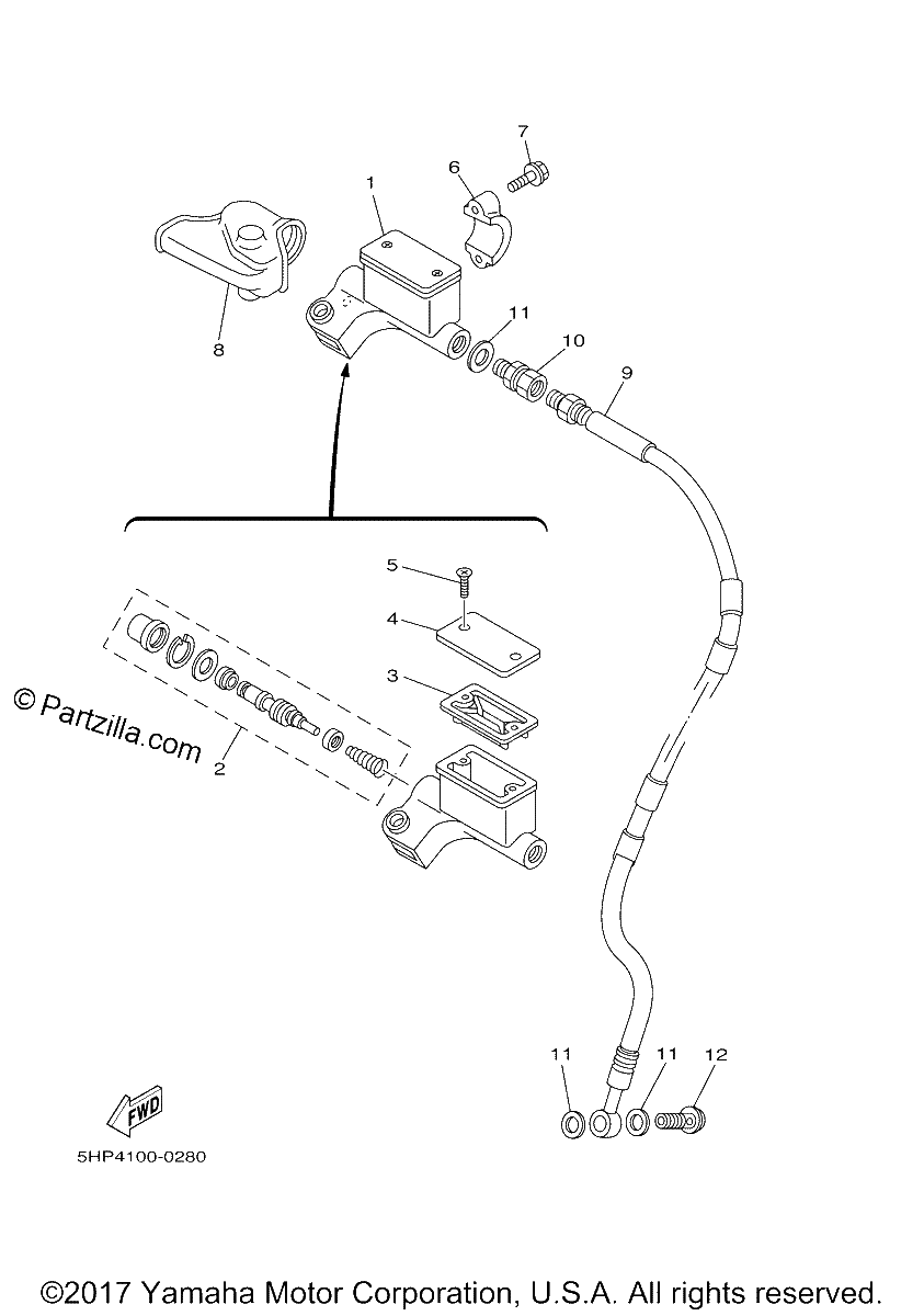 Diagrama de FRONT MASTER CYLINDER