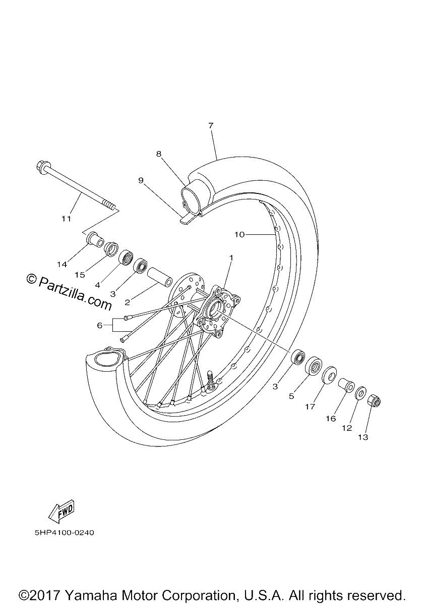 Diagrama de FRONT WHEEL