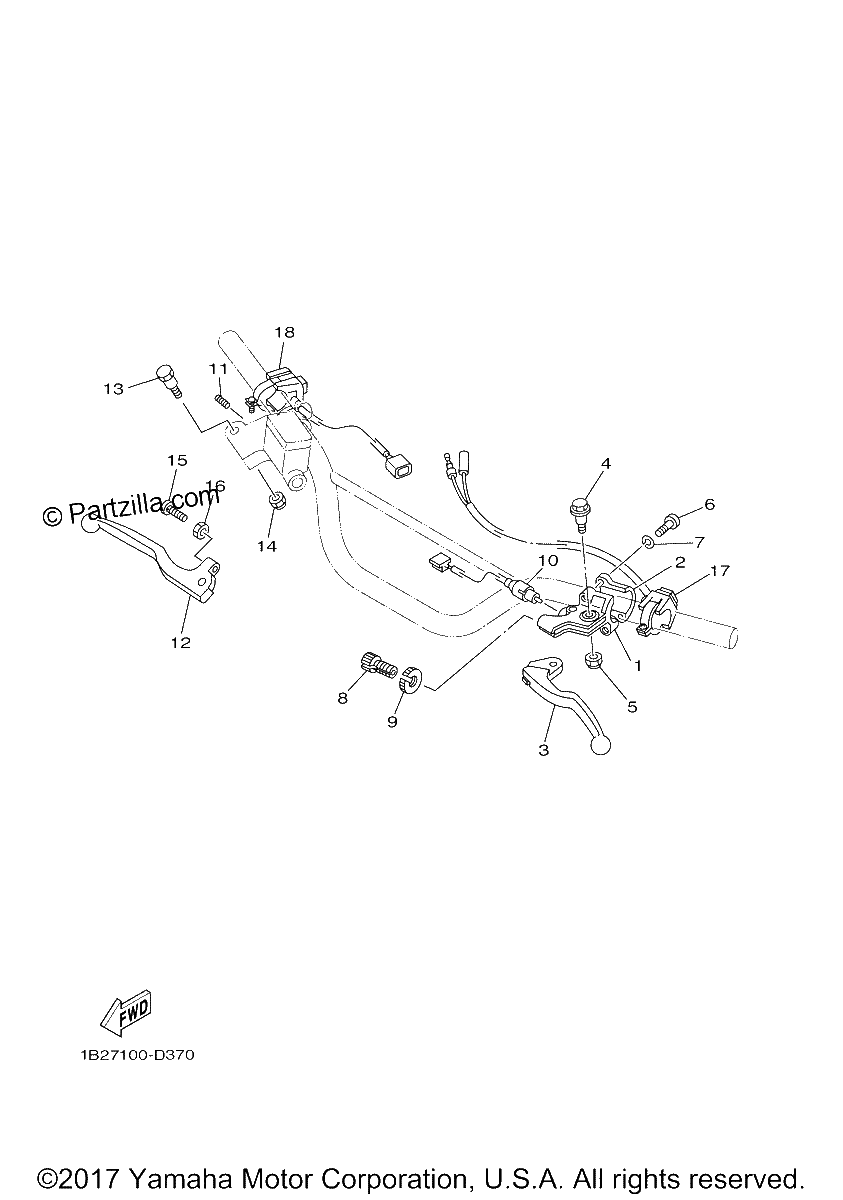 Diagrama de HANDLE SWITCH LEVER