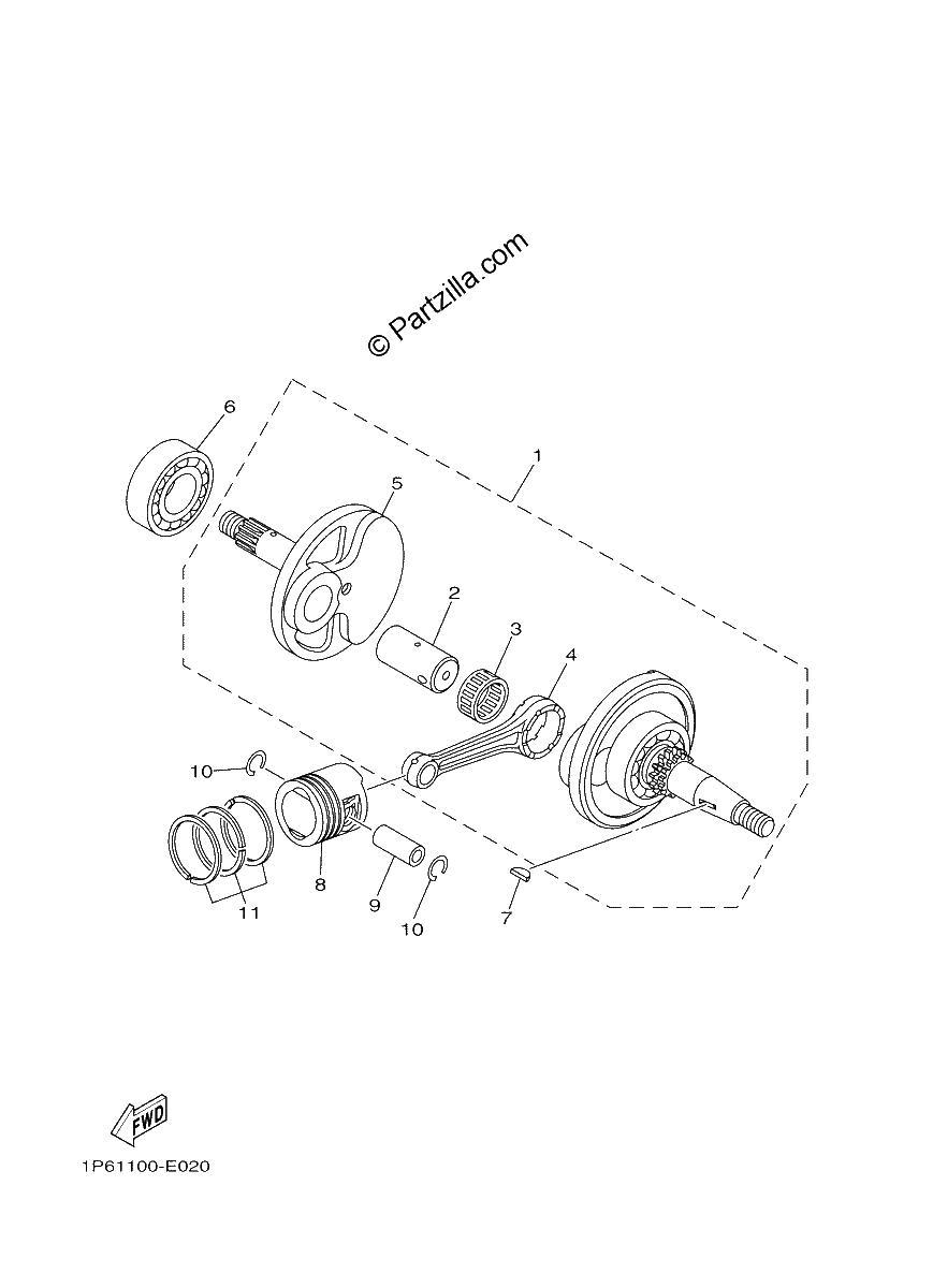 Diagrama de CRANKSHAFT PISTON