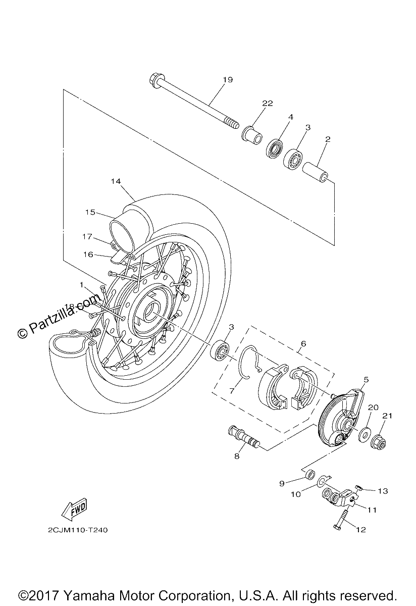 Diagrama de FRONT WHEEL