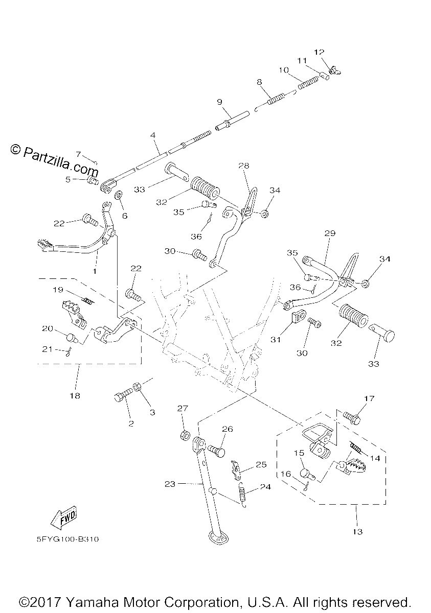 Diagrama de STAND FOOTREST