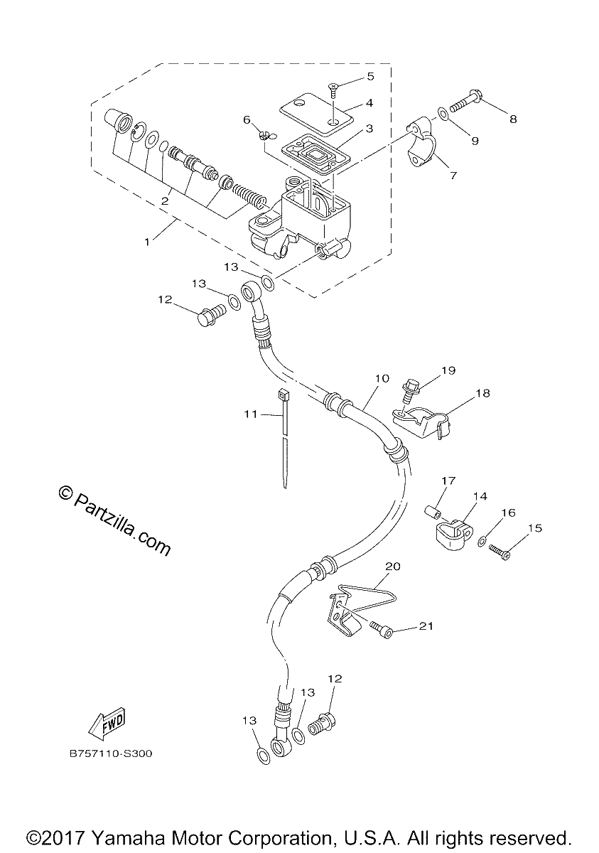 Diagrama de FRONT MASTER CYLINDER