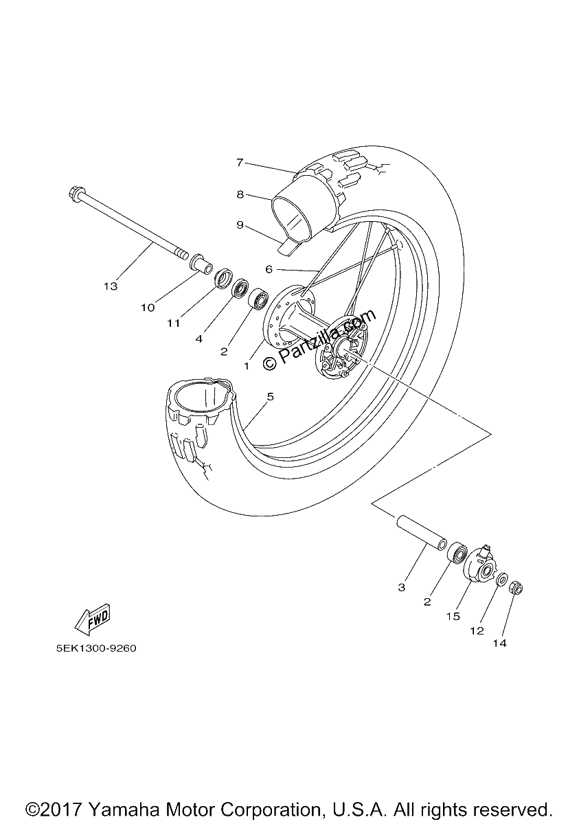 Diagrama de FRONT WHEEL