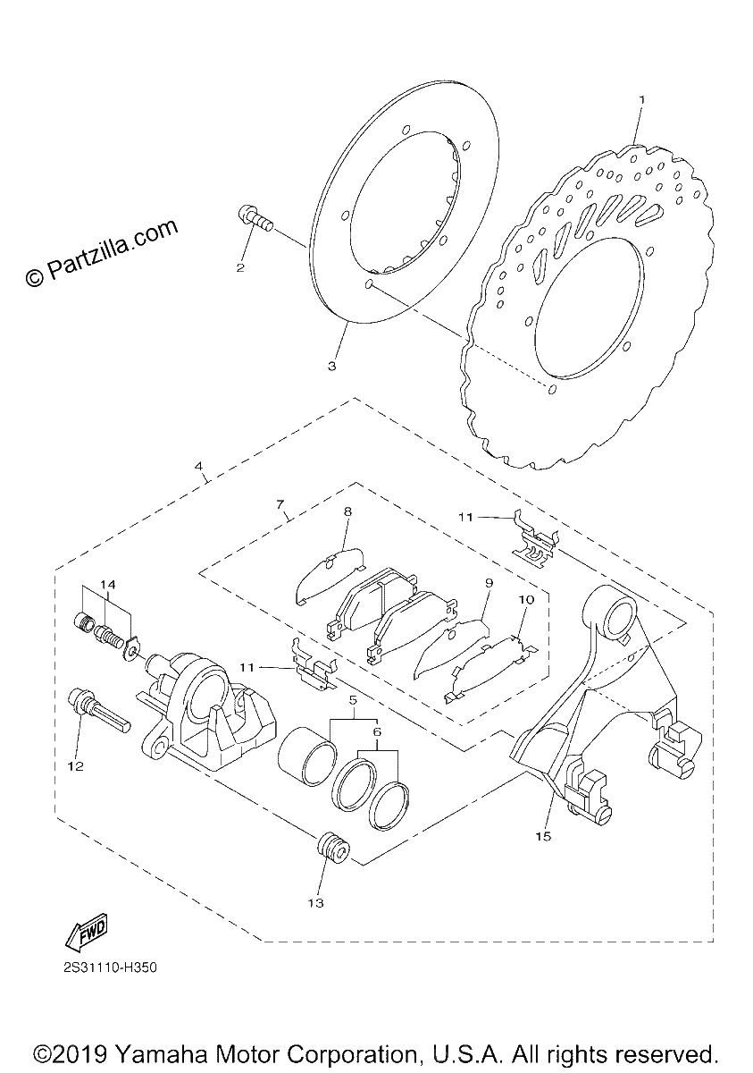 Diagrama de REAR BRAKE