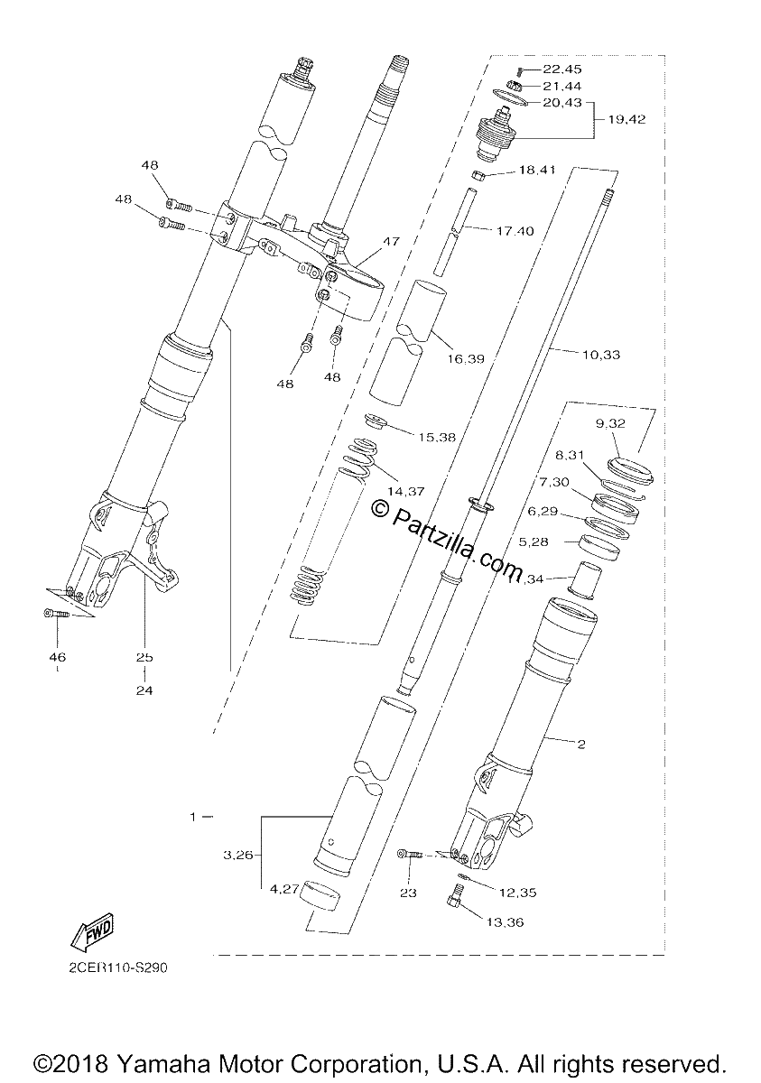 Diagrama de FRONT FORK