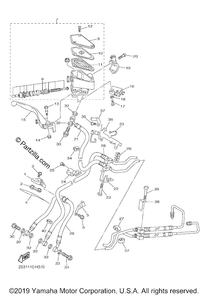 Diagrama de FRONT MASTER CYLINDER
