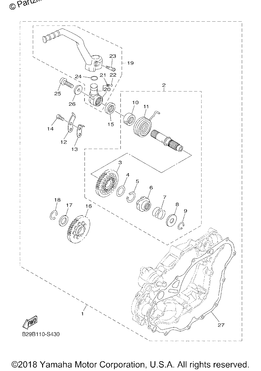 Diagrama de PARTS OPTION KICK STARTER