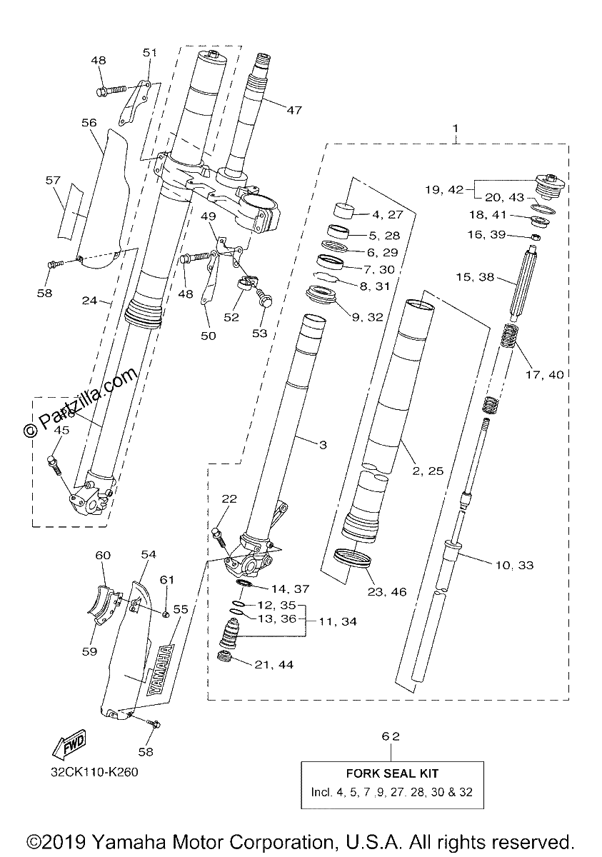 Diagrama de FRONT FORK