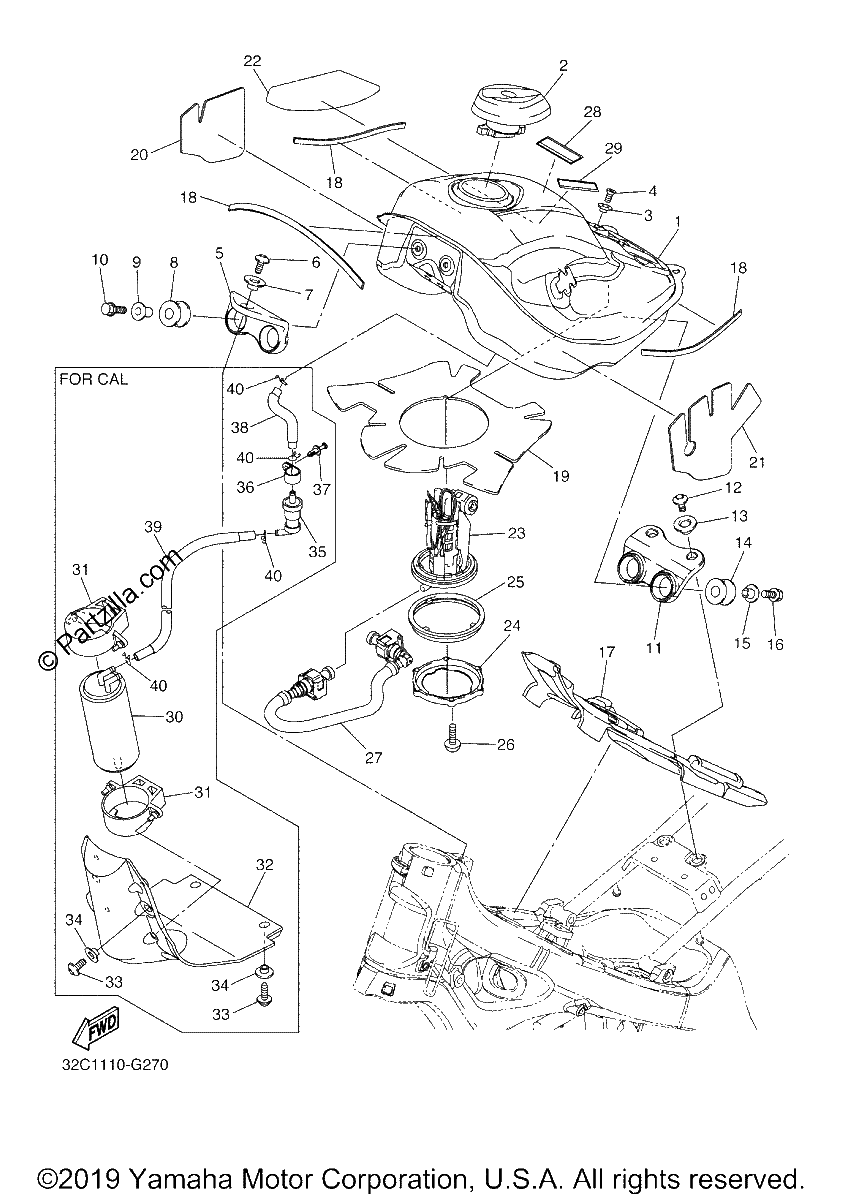Diagrama de FUEL TANK