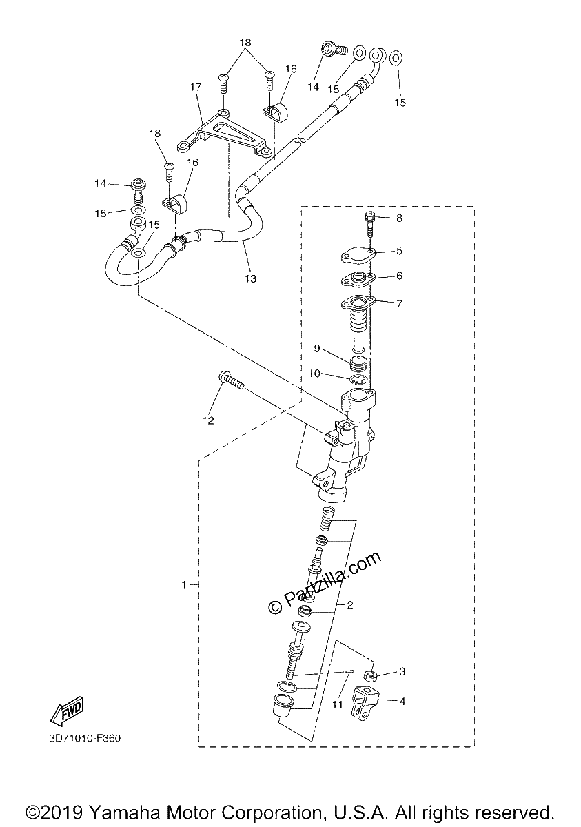 Diagrama de REAR MASTER CYLINDER