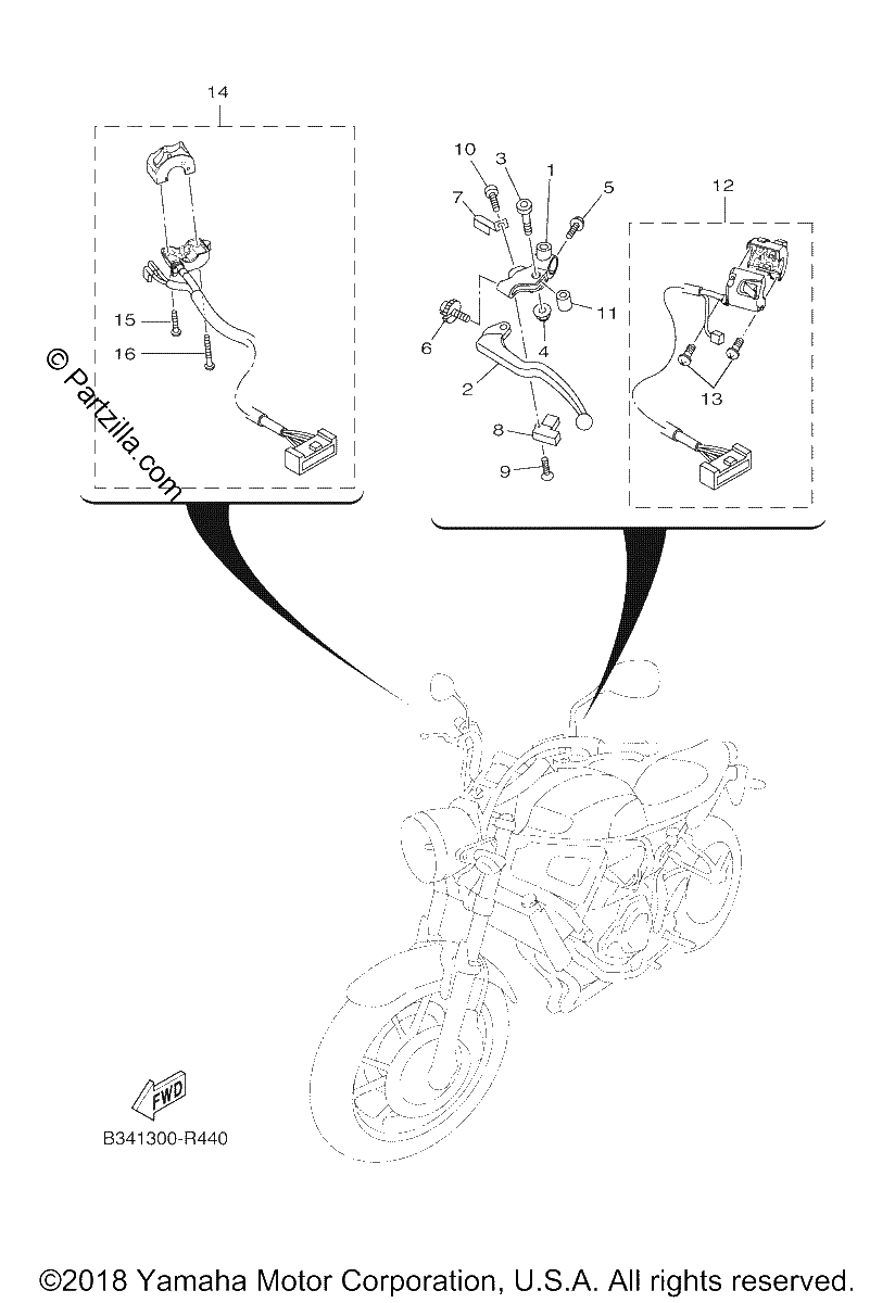 Diagrama de HANDLE SWITCH LEVER