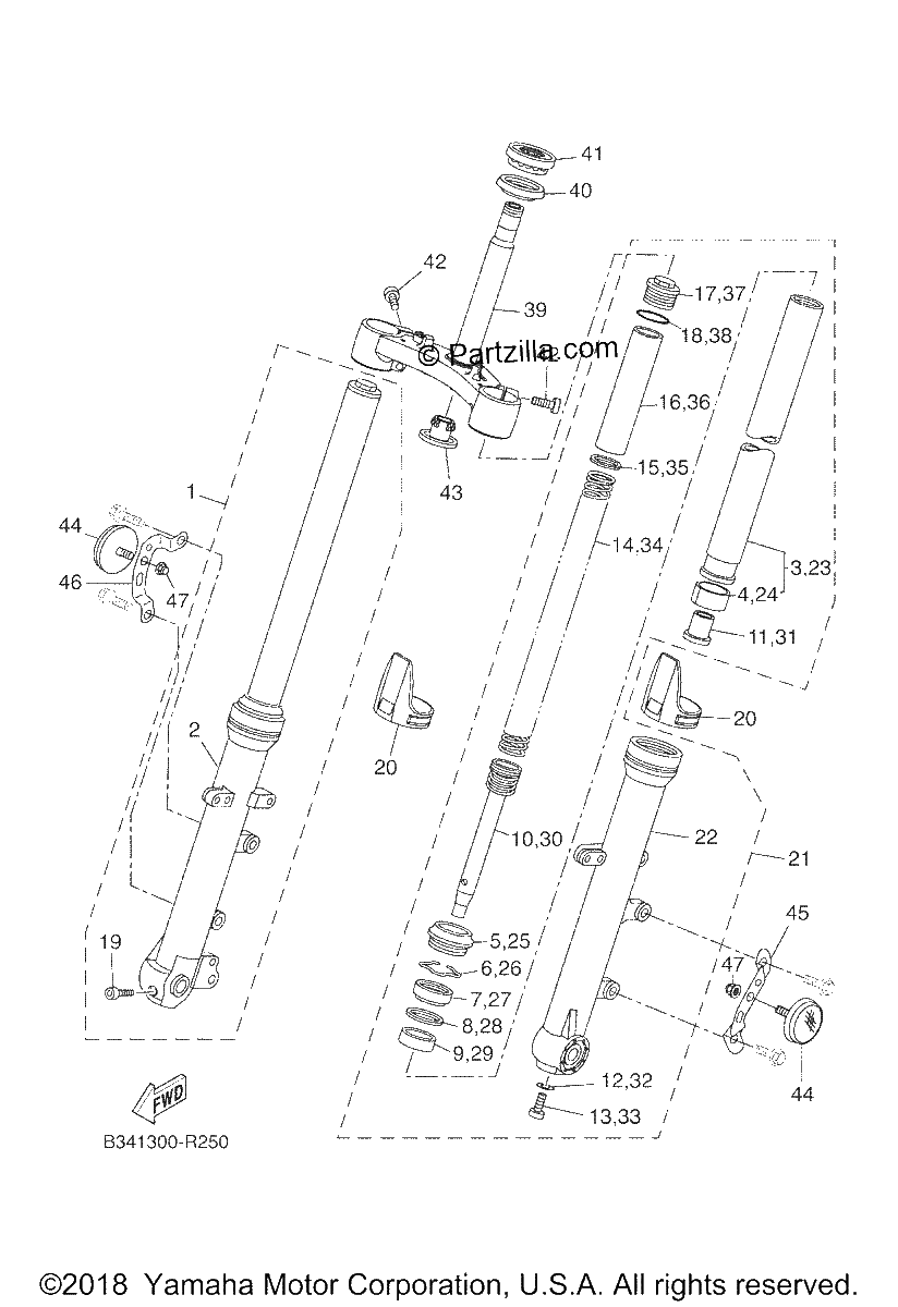 Diagrama de FRONT FORK