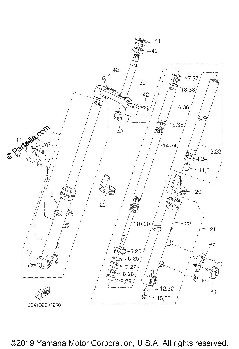 Diagrama de FRONT FORK