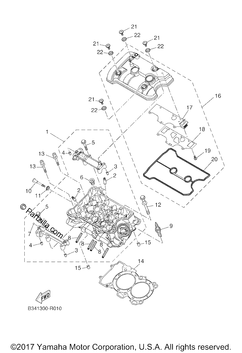 Diagrama de CYLINDER HEAD