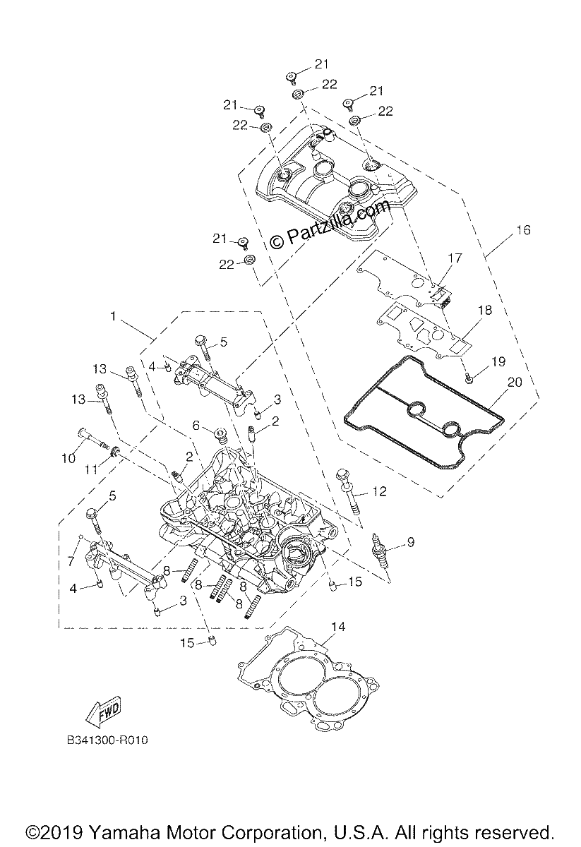 Diagrama de CYLINDER HEAD