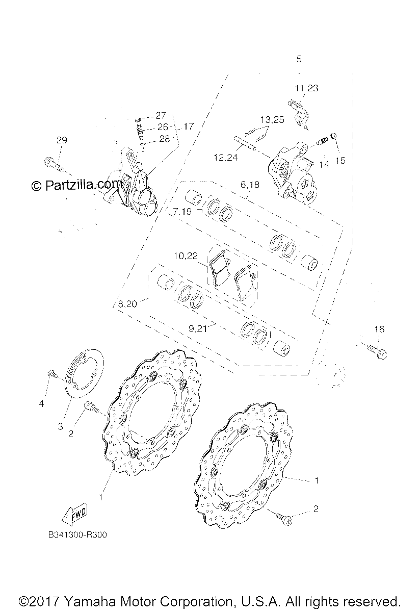 Diagrama de FRONT BRAKE CALIPER