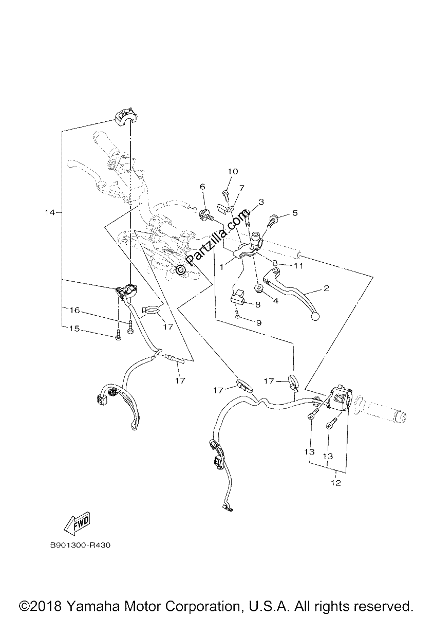 Diagrama de HANDLE SWITCH LEVER