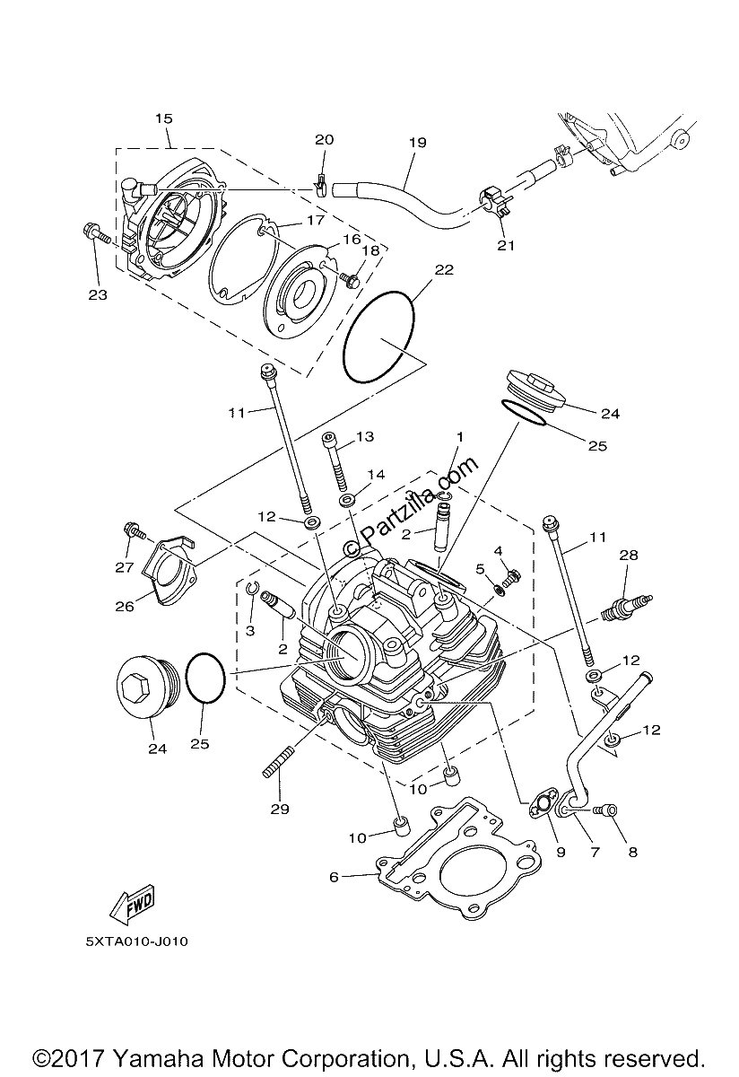 Diagrama de CYLINDER HEAD