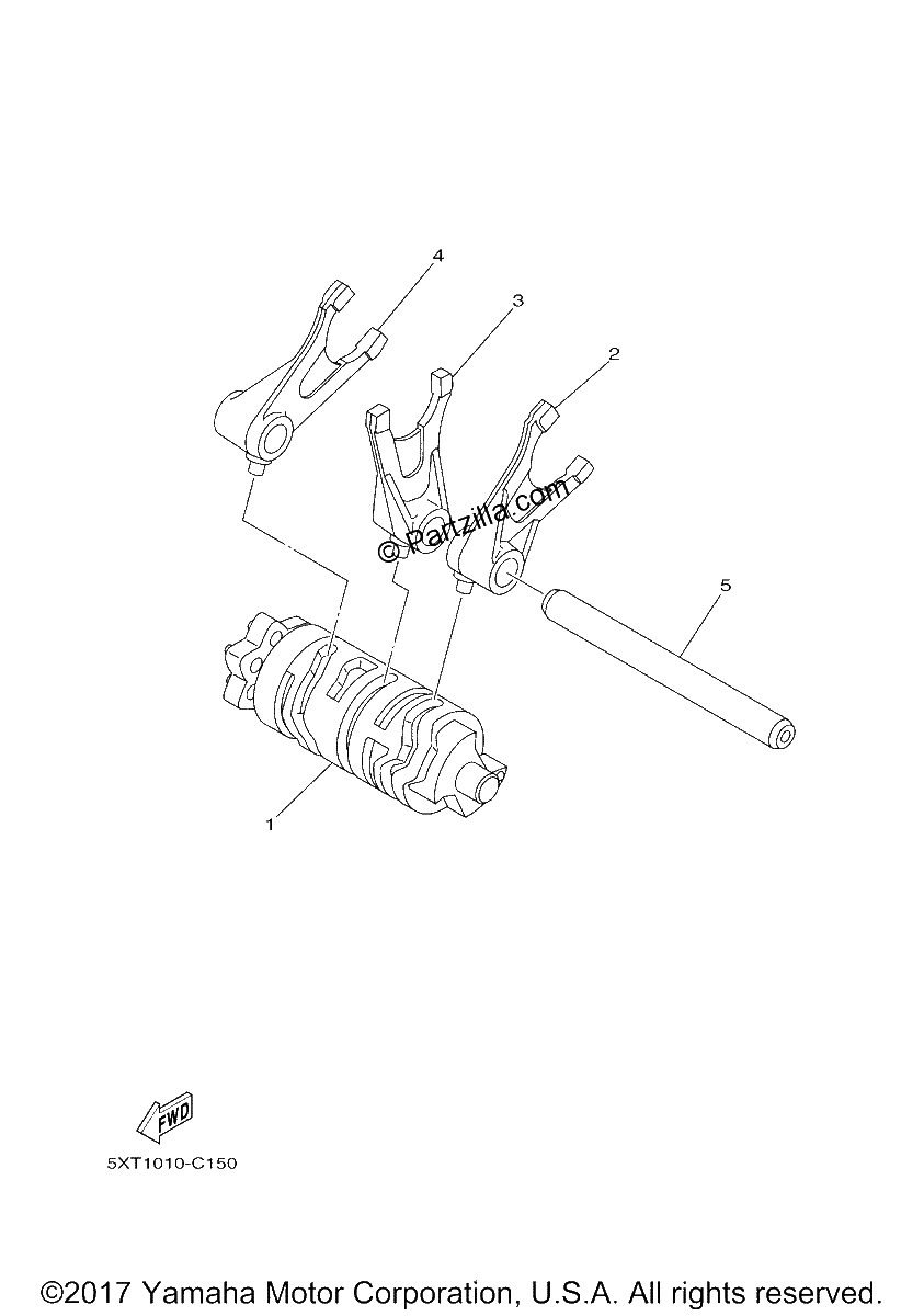 Diagrama de SHIFT CAM FORK