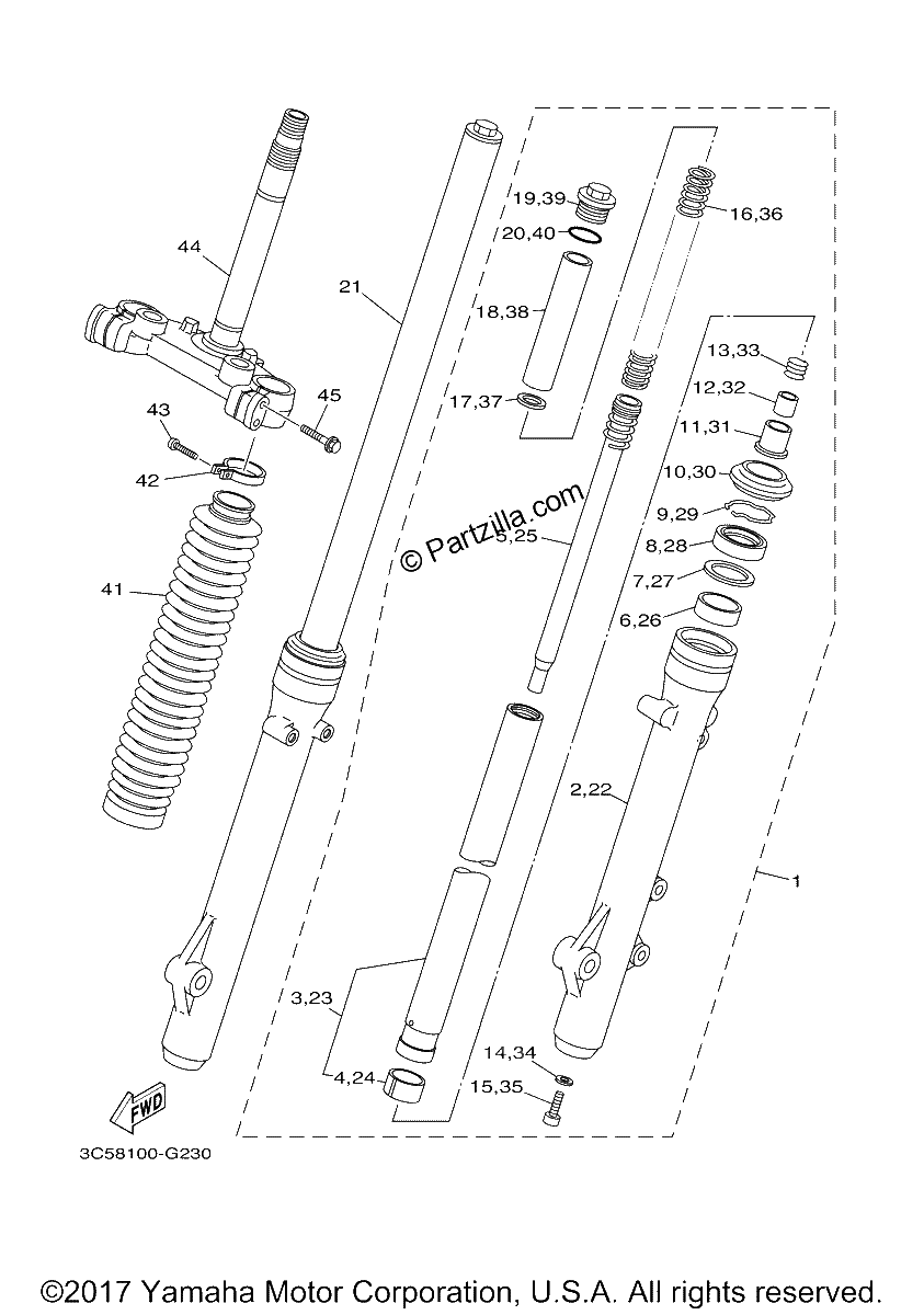 Diagrama de FRONT FORK