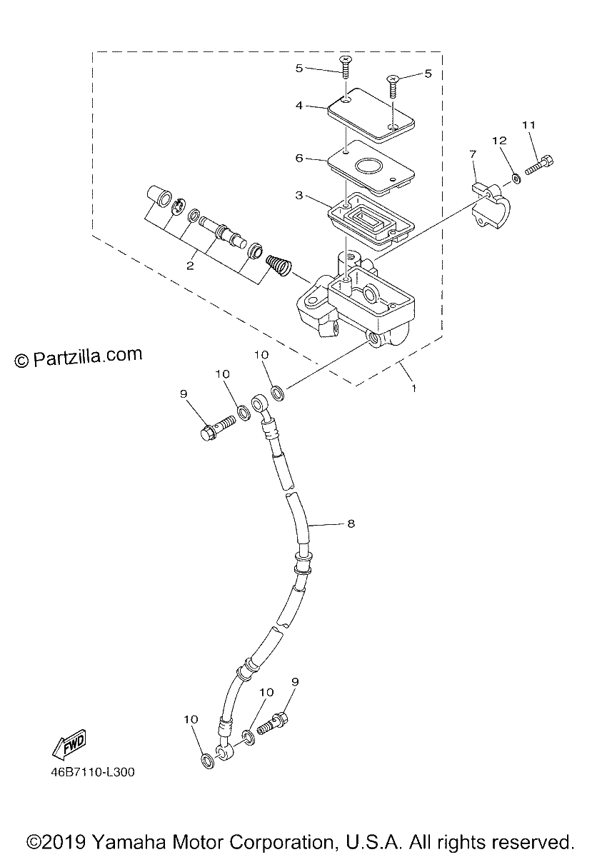 Diagrama de FRONT MASTER CYLINDER