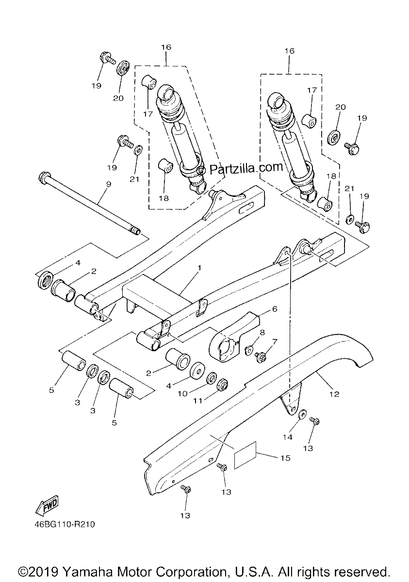 Diagrama de REAR ARM SUSPENSION