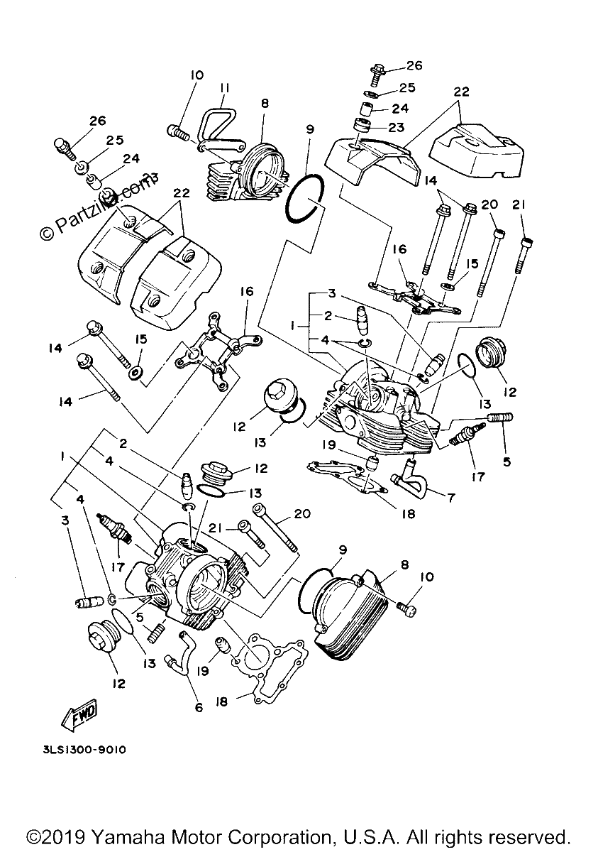 Diagrama de CYLINDER HEAD