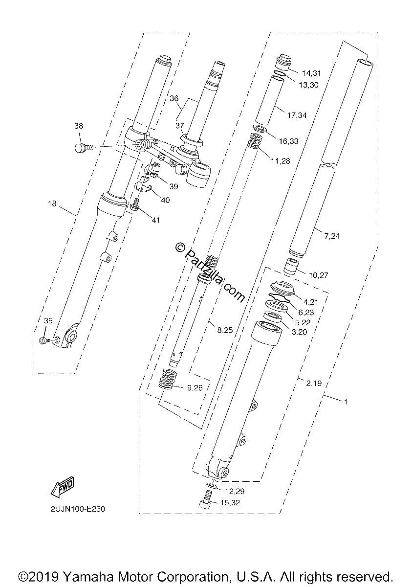 Diagrama de FRONT FORK