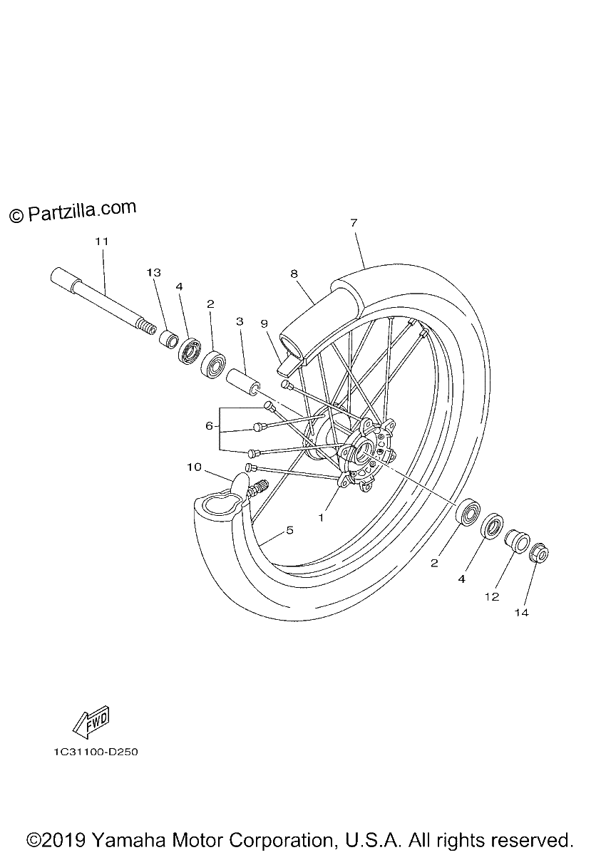 Diagrama de FRONT WHEEL