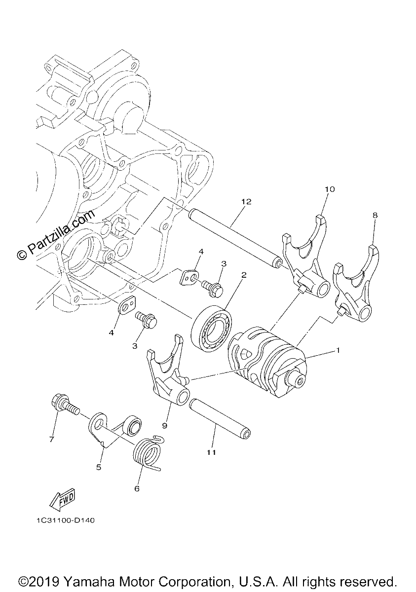 Diagrama de SHIFT CAM FORK