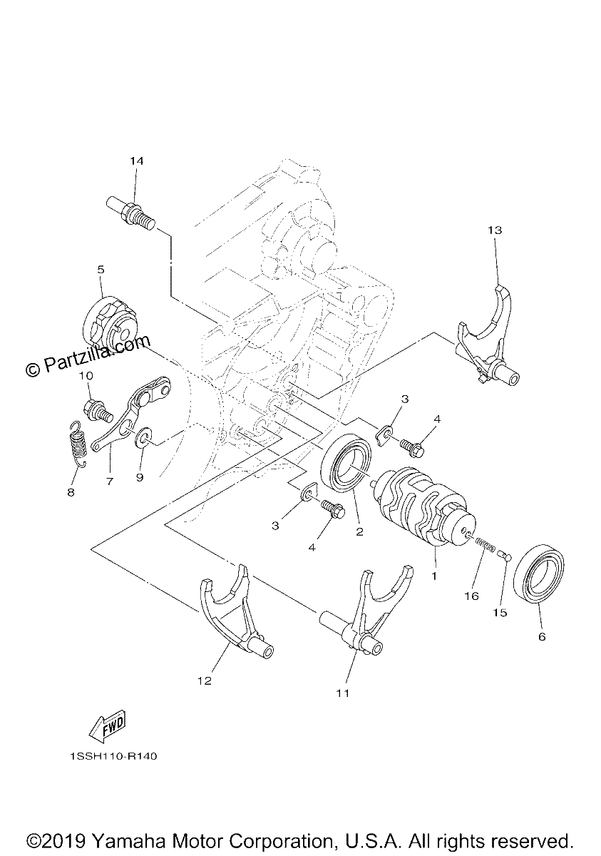 Diagrama de SHIFT CAM FORK