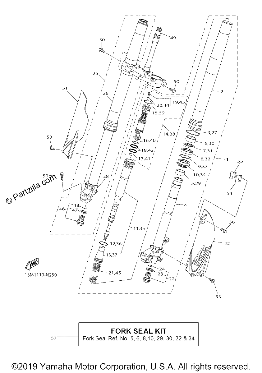 Diagrama de FRONT FORK