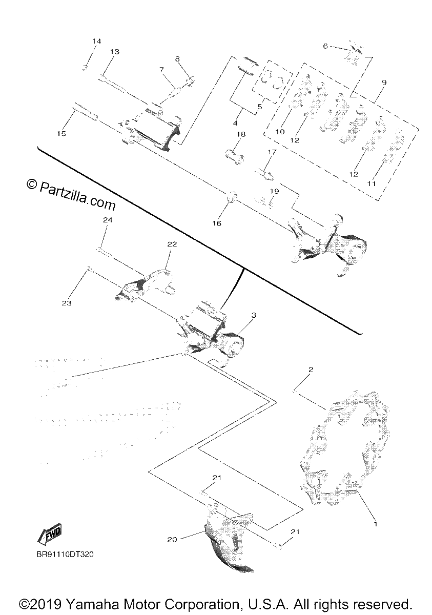 Diagrama de REAR BRAKE CALIPER
