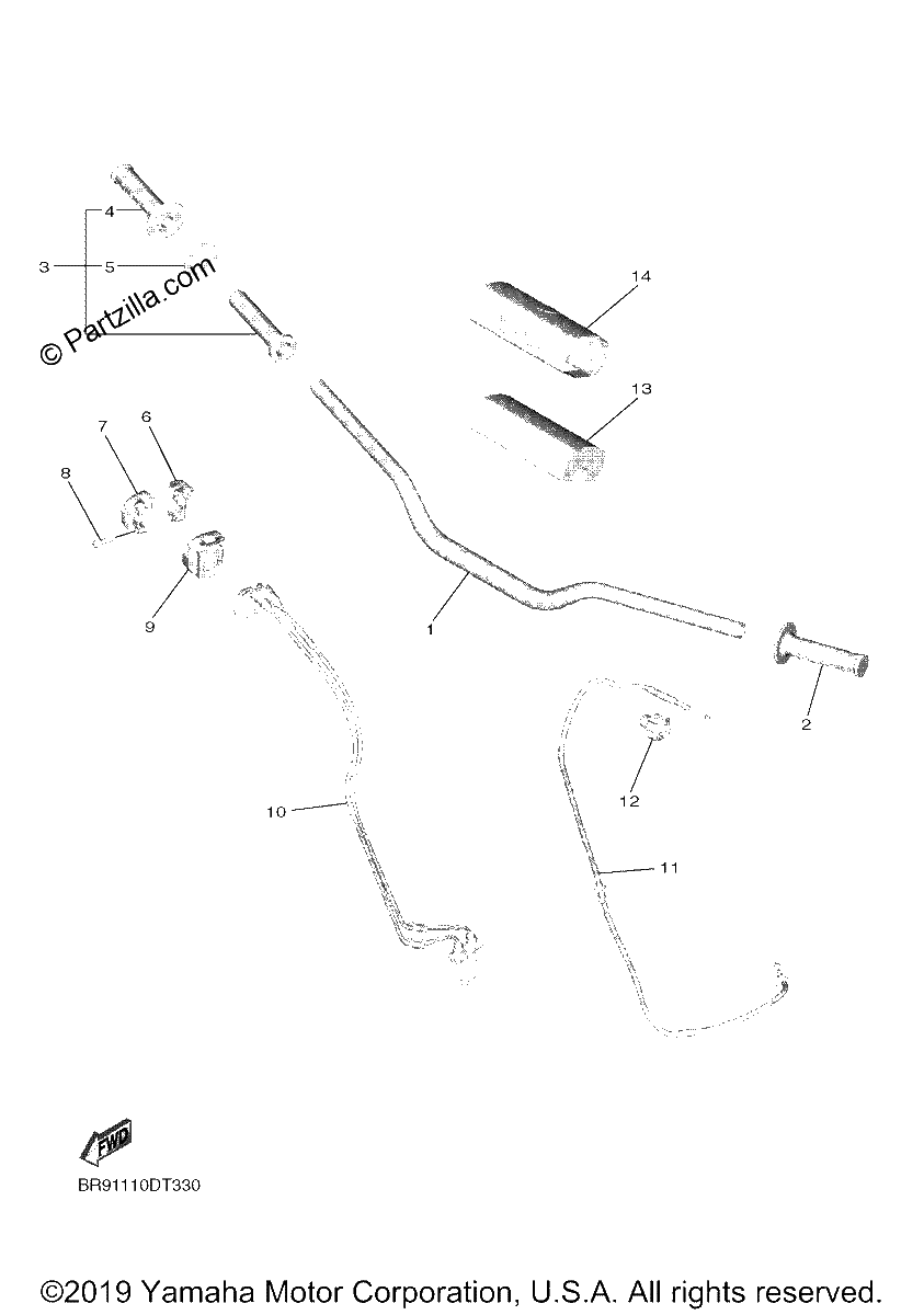 Diagrama de STEERING HANDLE CABLE
