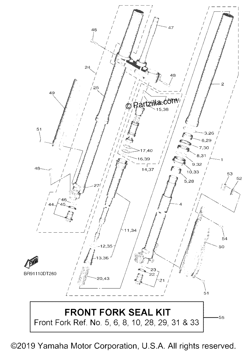 Diagrama de FRONT FORK