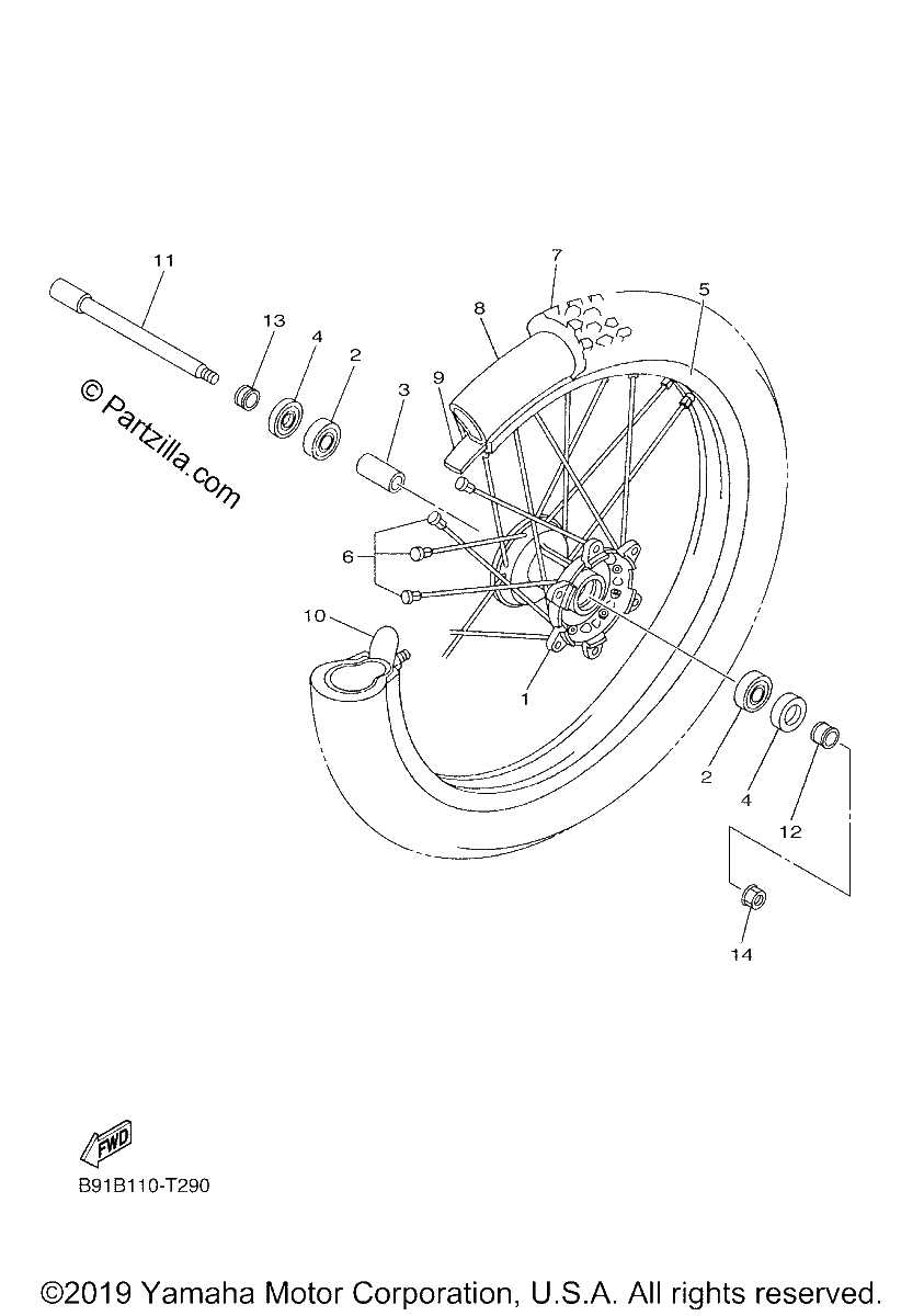 Diagrama de FRONT WHEEL