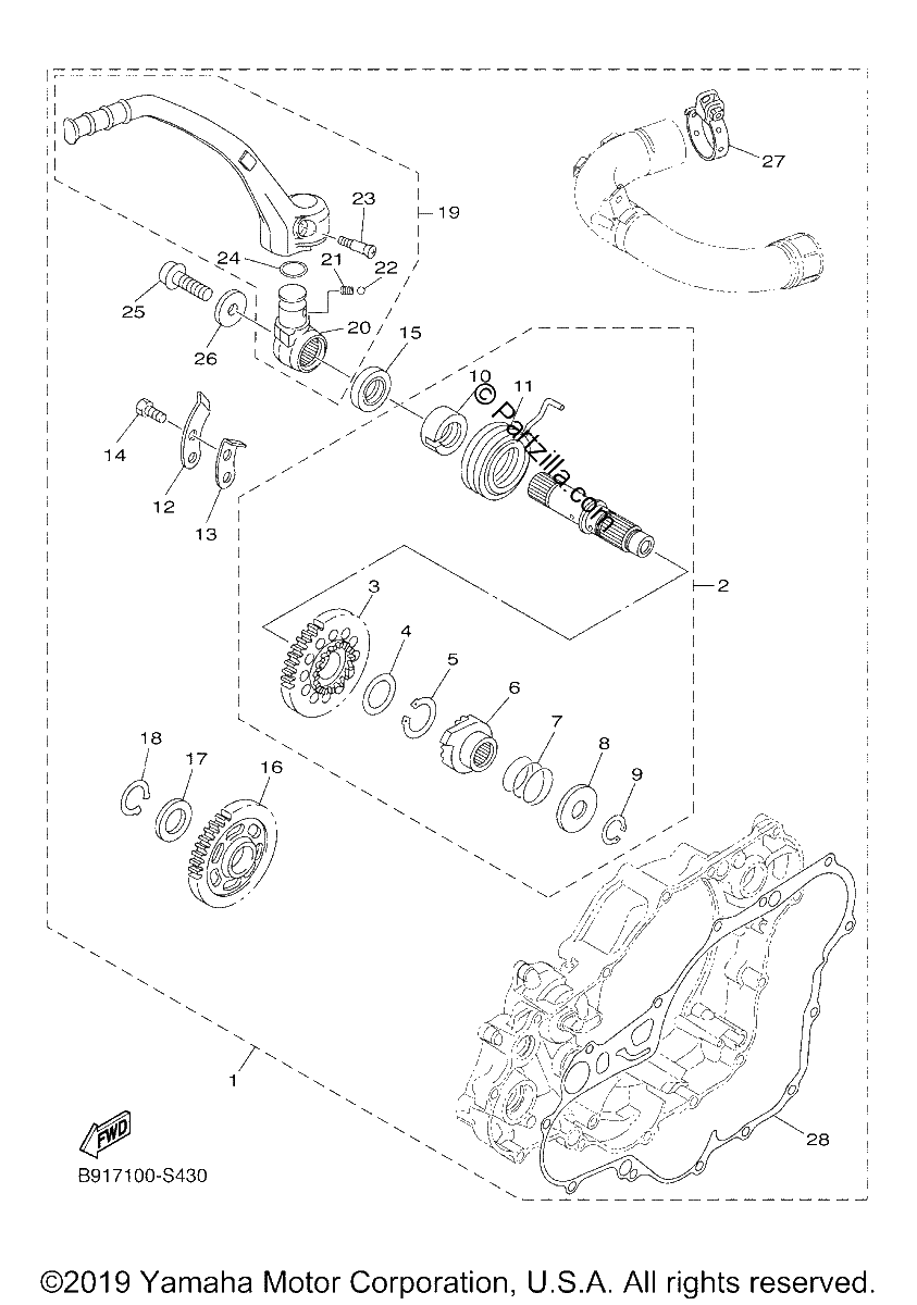Diagrama de PARTS OPTION KICK STARTER