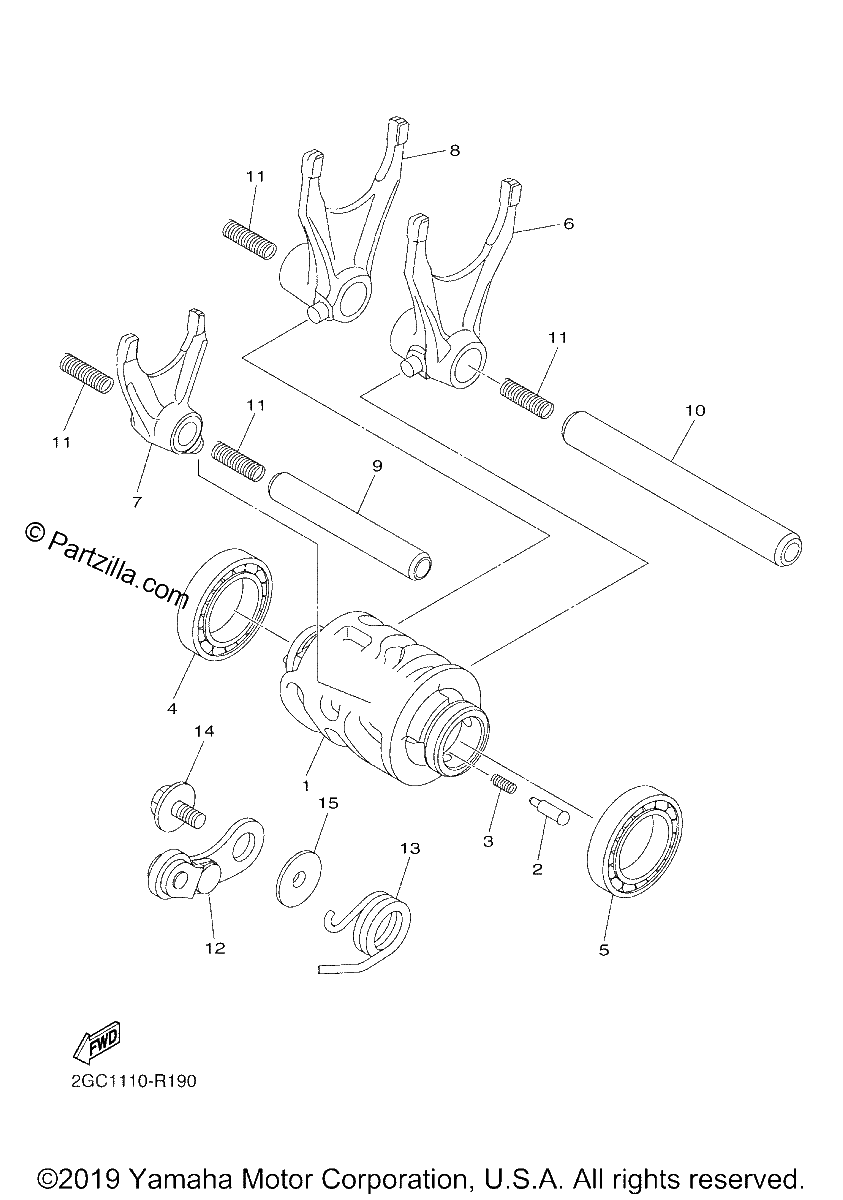 Diagrama de SHIFT CAM FORK