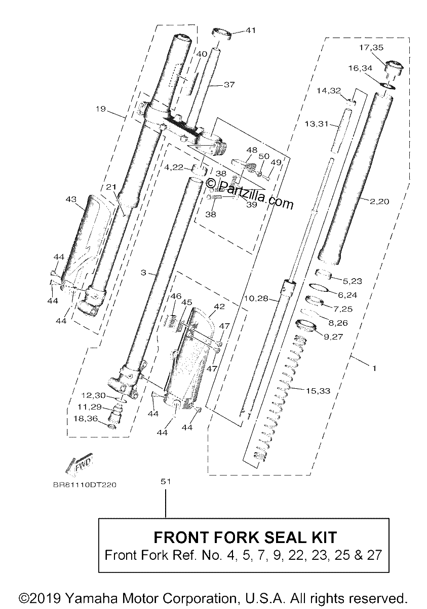 Diagrama de FRONT FORK