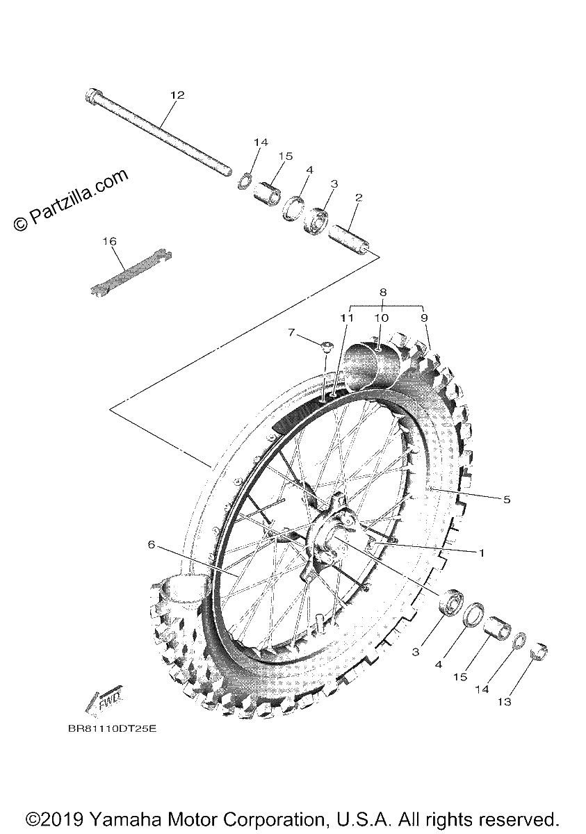 Diagrama de FRONT WHEEL
