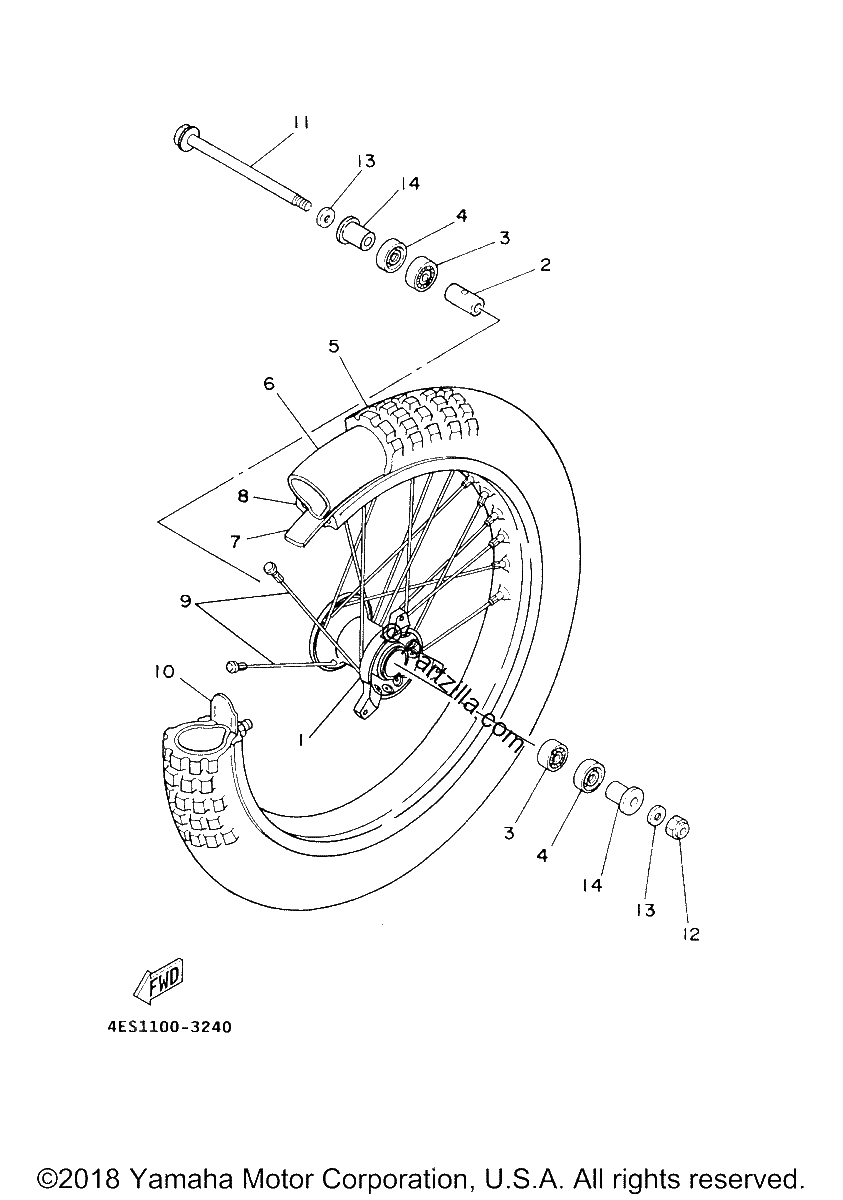 Diagrama de FRONT WHEEL
