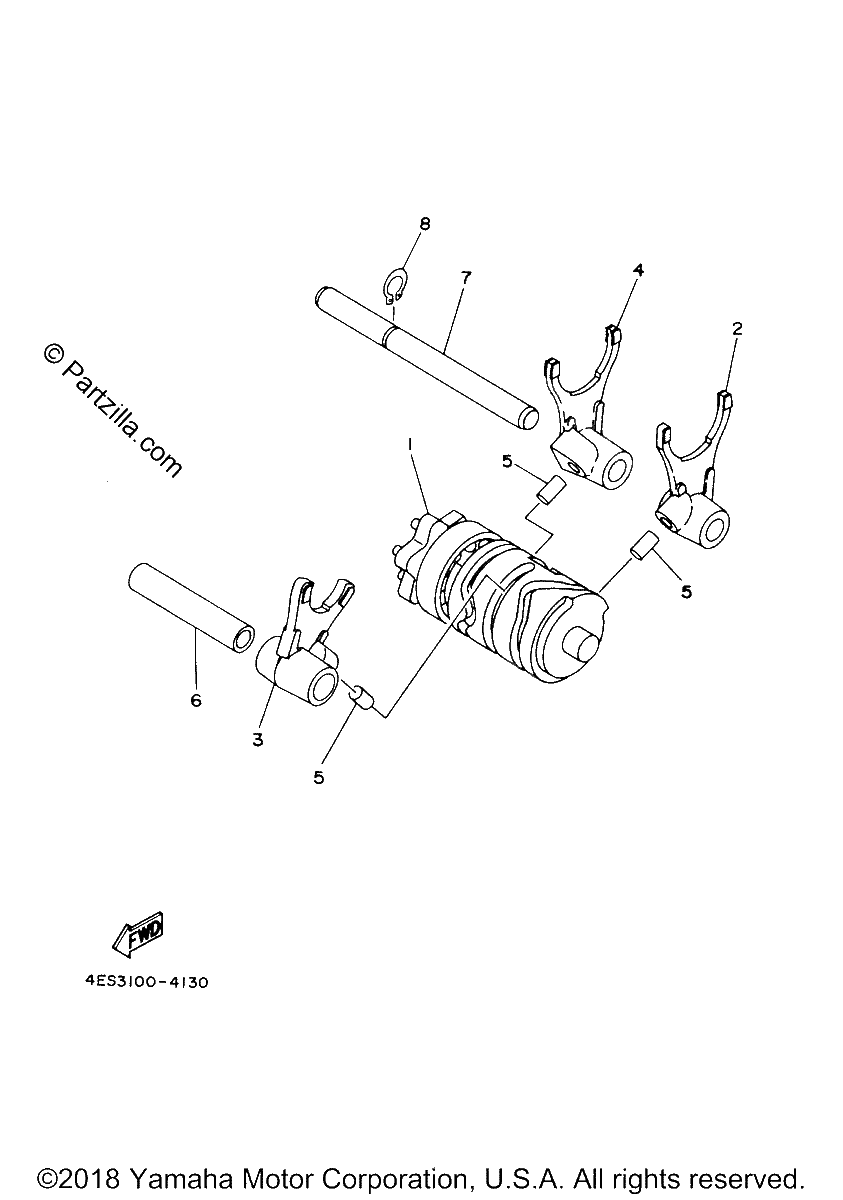 Diagrama de SHIFT CAM FORK
