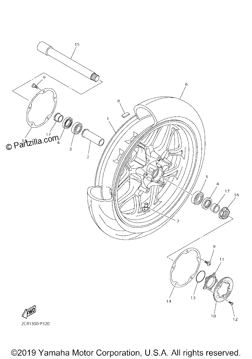 Diagrama de FRONT WHEEL